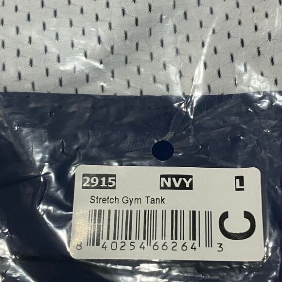 Andrew Christian Stretch Gym Tank Navy Large - Picture 9 of 10